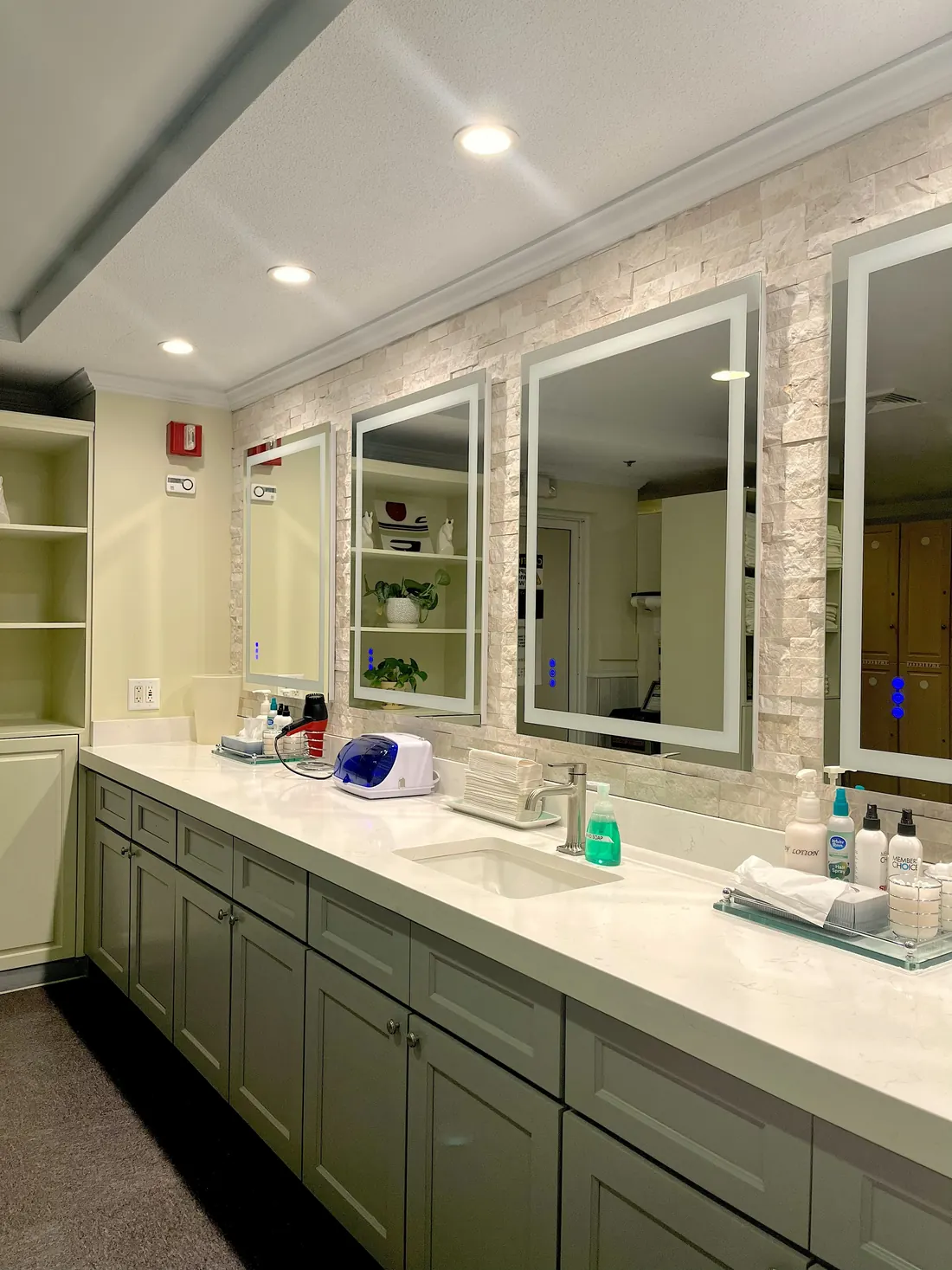 CGI resort-style locker room in Closter NJ